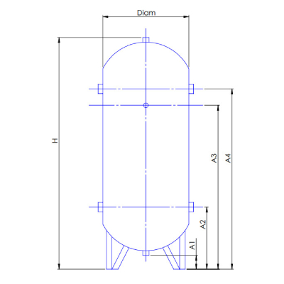 Vente et installation de réservoir pour compresseur en acier